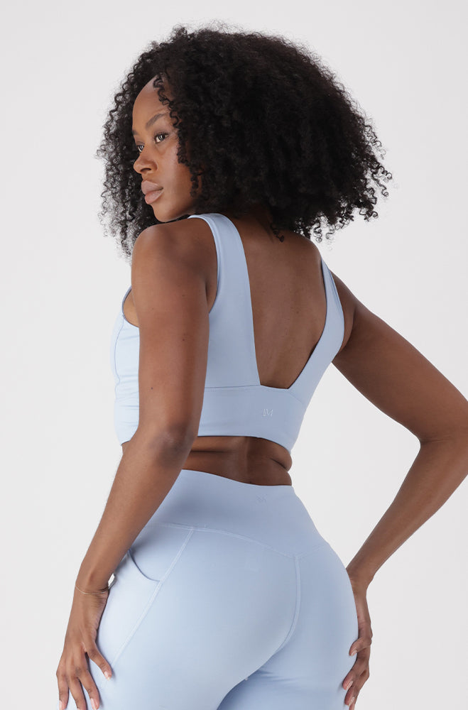 LUXE MOVEMENT BLUE ACTIVE SPORT BRA