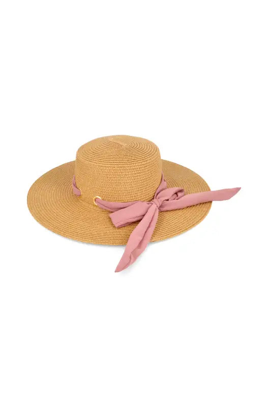 Valeria Mid Brim Boater Hat _ 132023 _ Natural