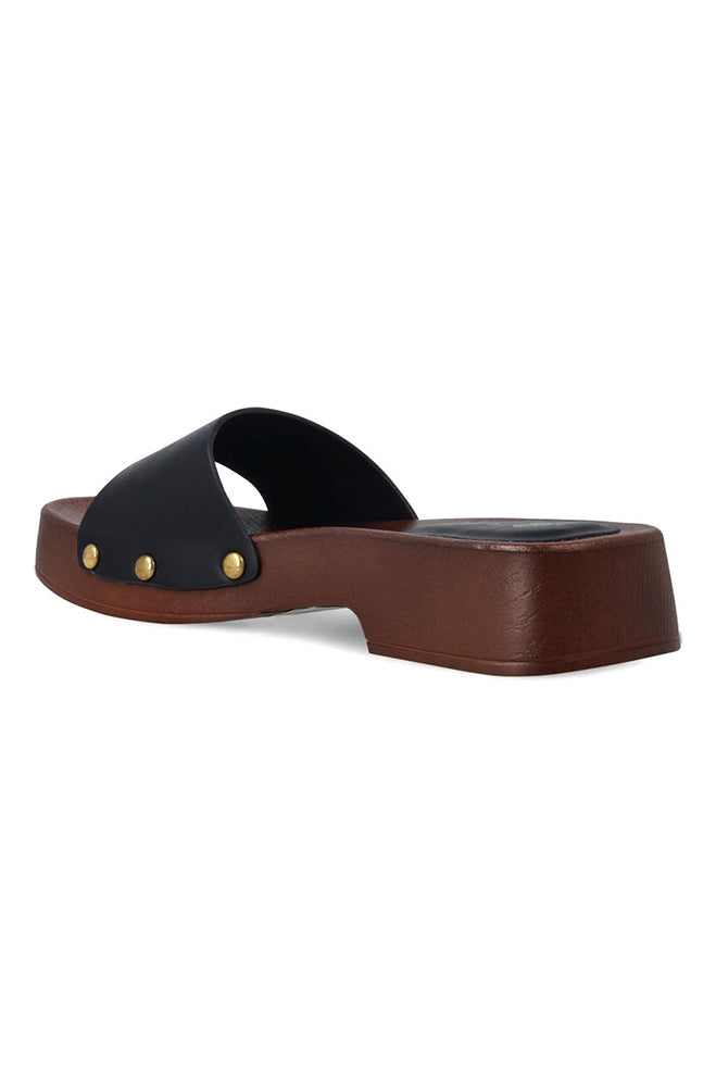 Carmen wood look mule
