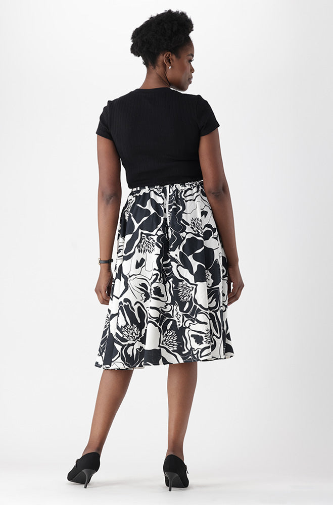 Ladies | Mirah Linen Blend Flare Skirt Skirts
