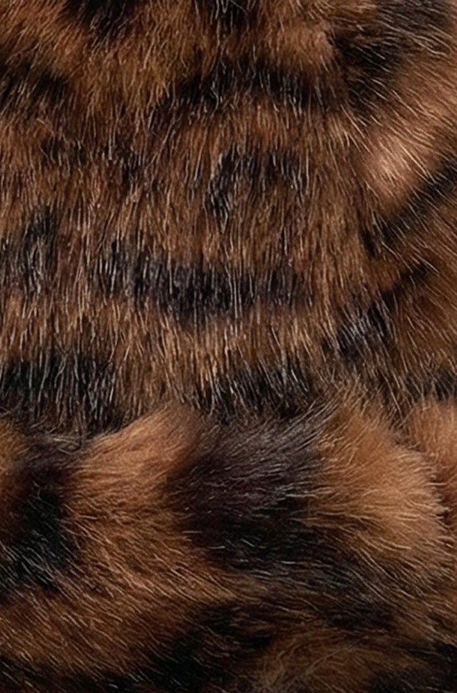 MIA LEOPARD PRINT FAUX FUR HAT