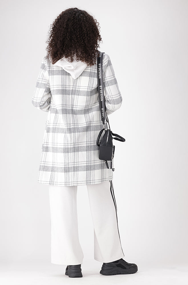 LISA CHECK MELTON COAT