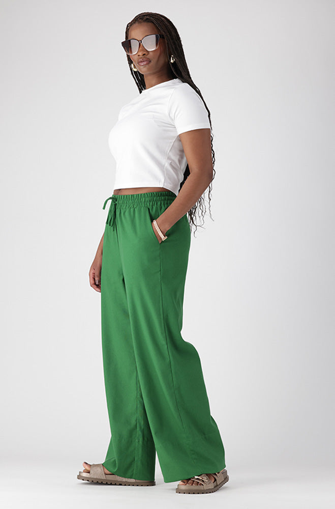 IVA LINEN BLEND WIDE LEG PANTS