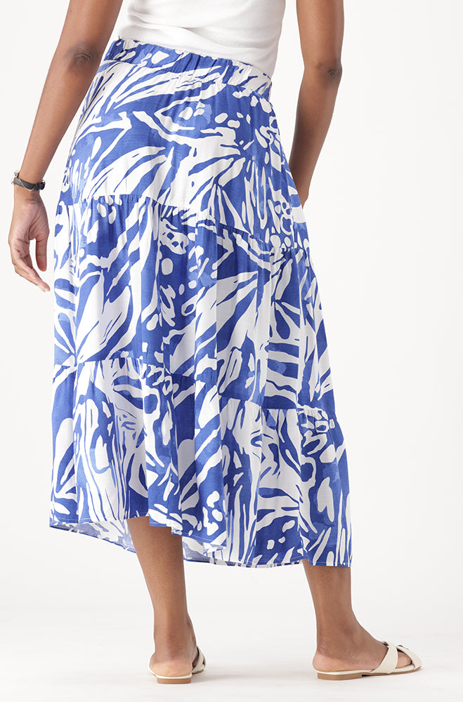 MIA TIERED MIDI SKIRT
