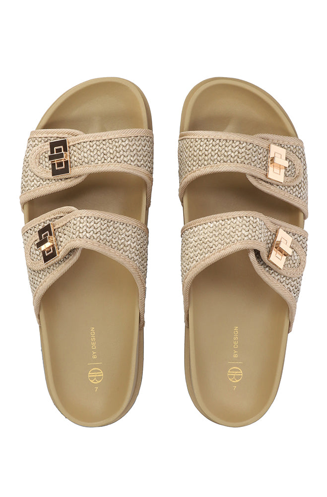 Rubain Double buckled woven molded sandal