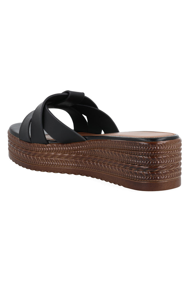 Moira cross over vamp platform wedge sandal