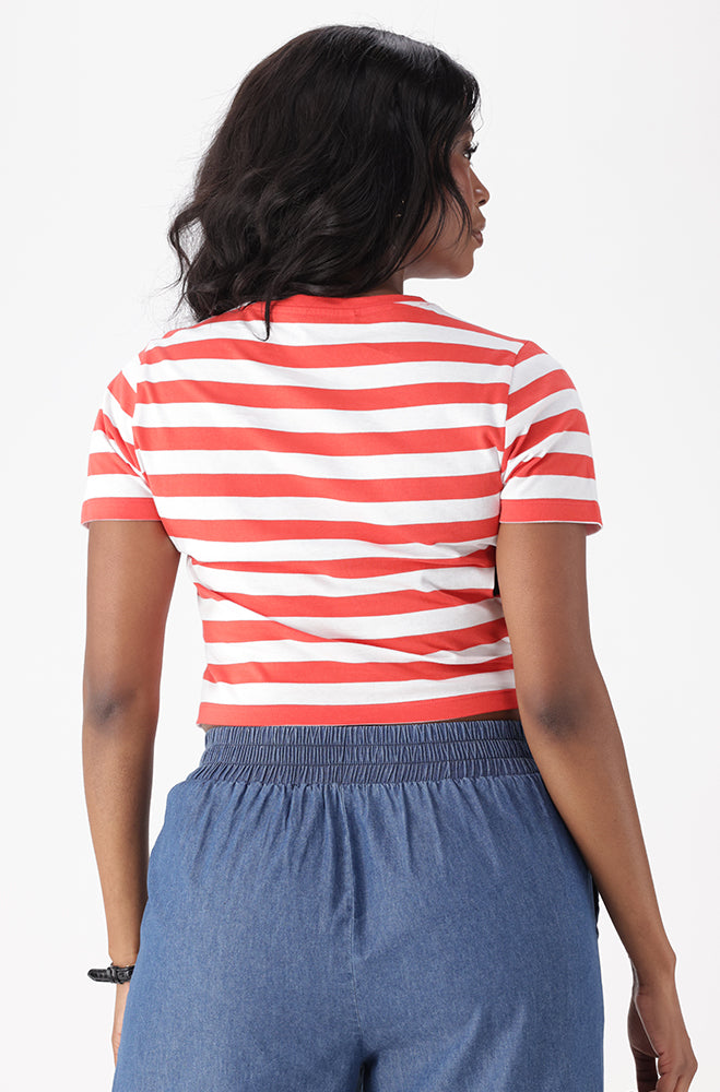 JIANNA STRIPE CROP TEE