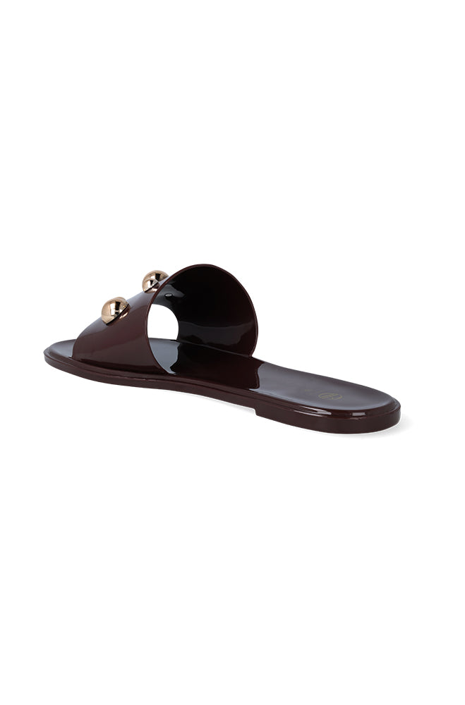 Amelia studded jelly slide.