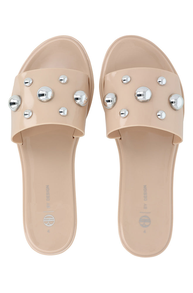 Amelia studded jelly slide.