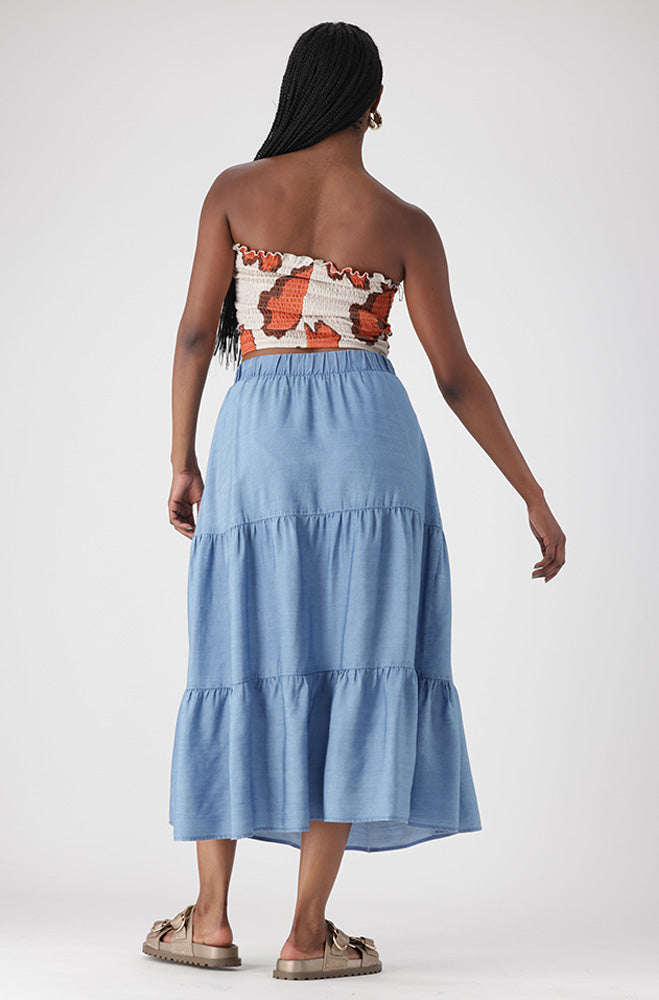 AVAIRA CHAMBRAY SKIRT