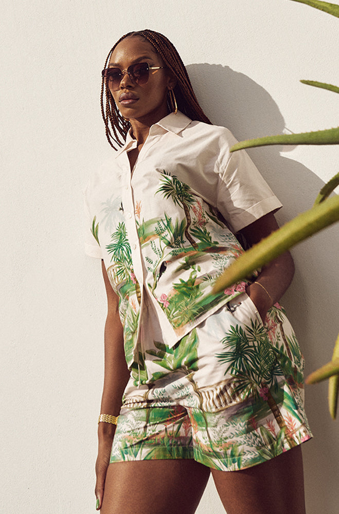 ALLEGRA PRINTED BOXY SHIRT