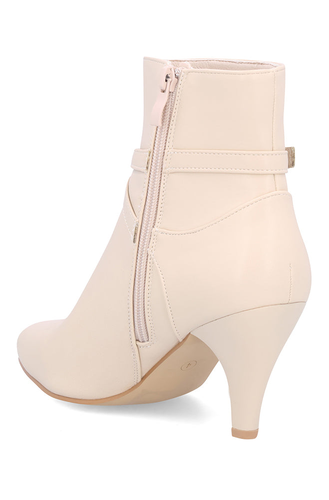 Melani Matte crinkled patent boot heel