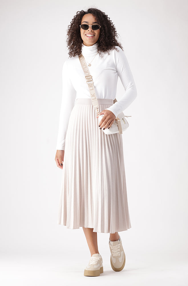 SARAH KNIT PLEAT SKIRT