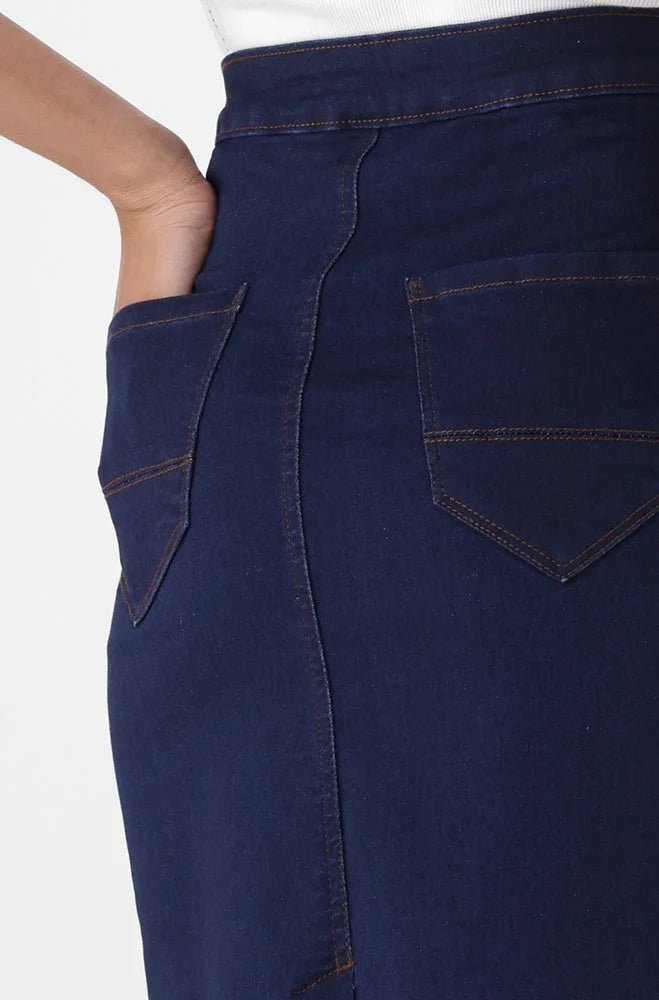 Ladies | Jessie Denim Tube Skirt _ 151347 Dark Wash