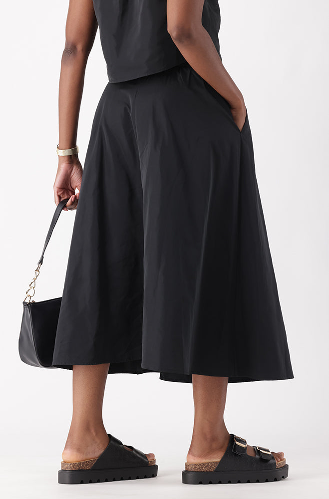 VANAIA FIT AND FLARE MIDI SKIRT
