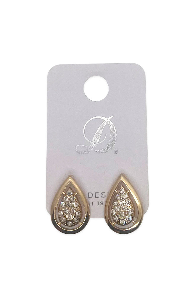 Accessories | Steph Tear Drop Studs _ 162854 Gold Earrings