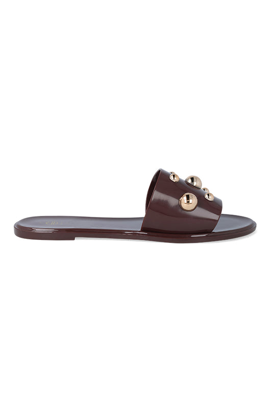 Amelia studded jelly slide
