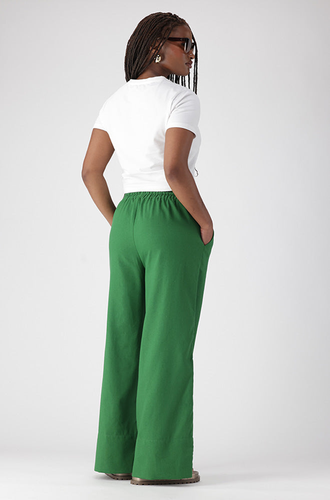 IVA LINEN BLEND WIDE LEG PANTS