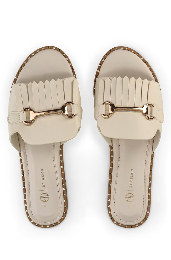 Freda frayed saddle detailed sandal