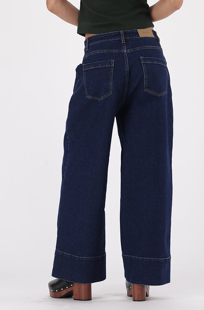 KIRIA DENIM PINTUCK WIDELEG
