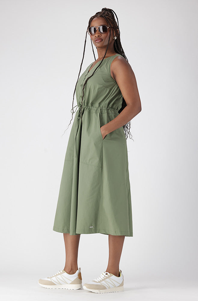 JUNIA SLEEVELESS POPLIN DRESS