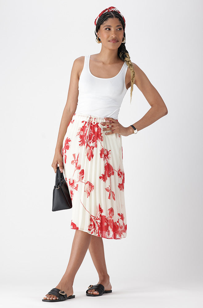 Ladies | Iris Floral Pleated Skirt Skirts