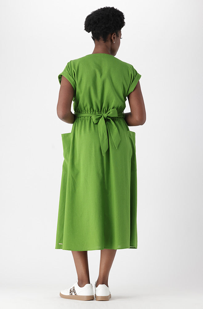 Ladies | Adeline Belted Linen Blend Dress Dresses