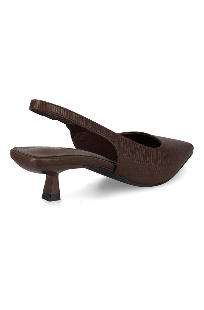 Carmen Textured kitten heel