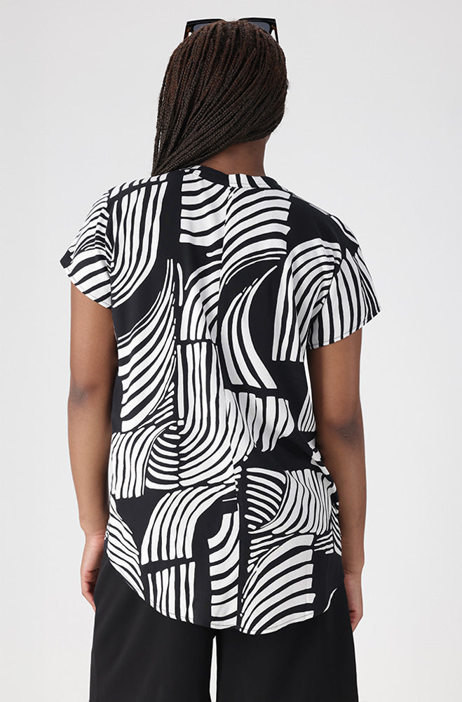 EDITH PORTOFINO HI LOW HEM TOP