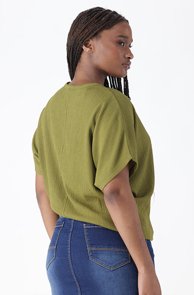 ELENA TEXTURED TOP