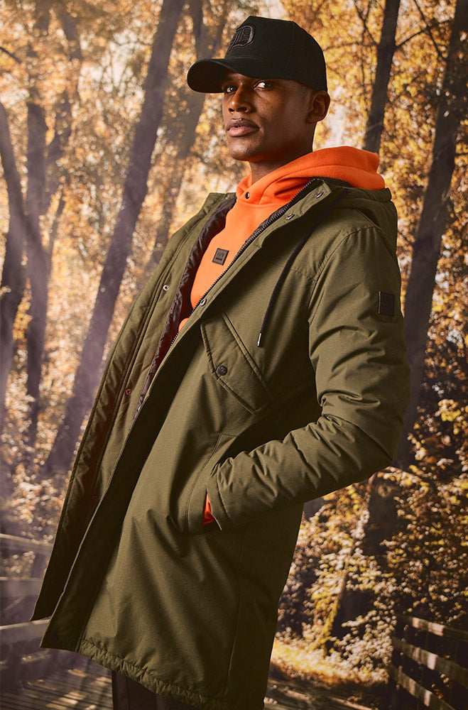 Dunns Clothing Kingsbridge Fishtail Parka 155593 Fatigue
