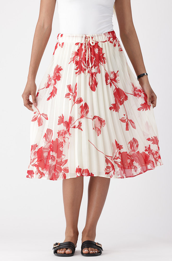 Ladies | Iris Floral Pleated Skirt Skirts