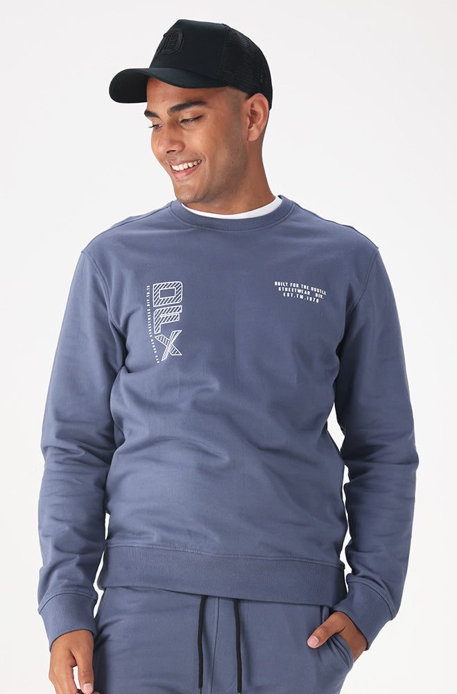 Mens | Harter Crew Sweat _ 155983 Blue Sweatshirts