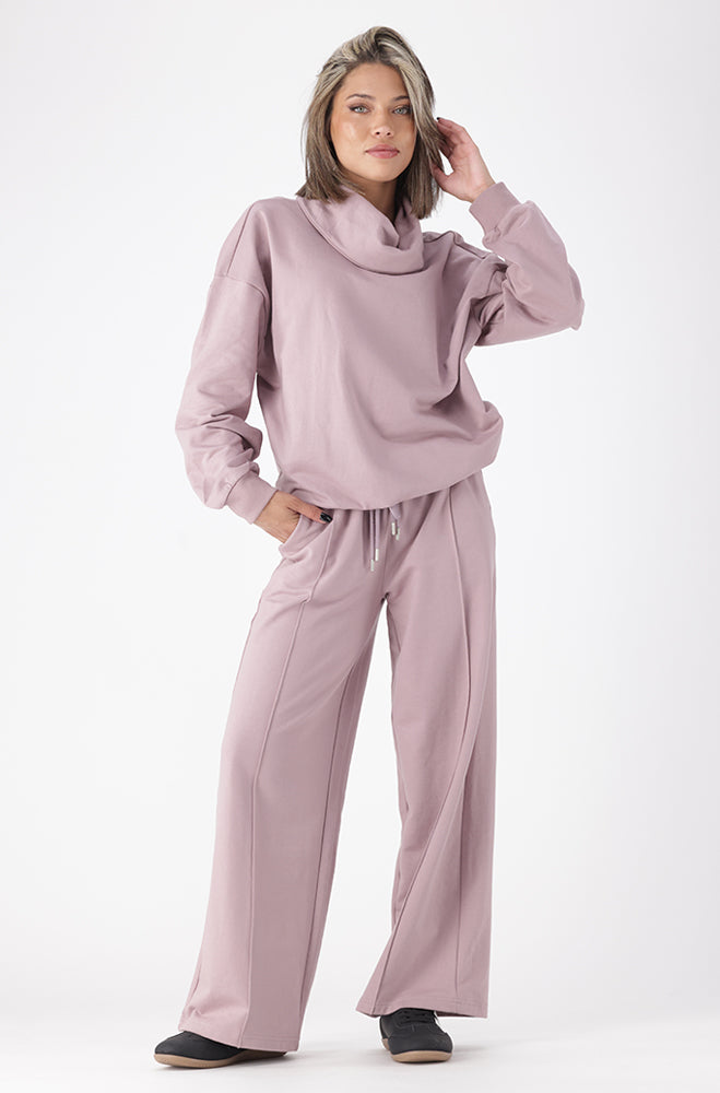 LUCY COWL NECK DRAWCORD TOP