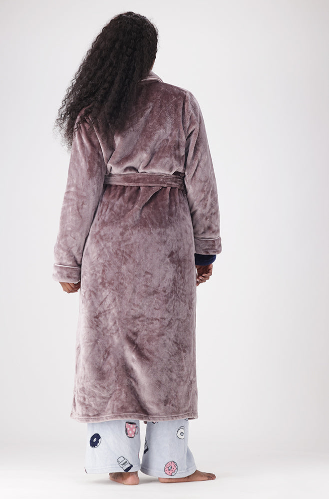 SHAWL COLLAR WRAP GOWN