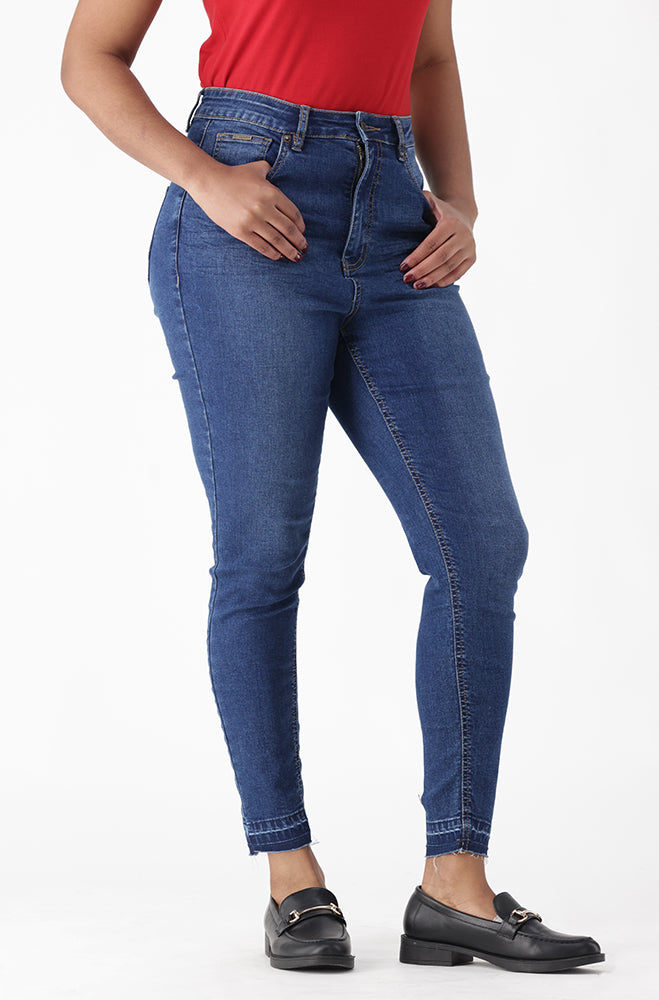 JOSIE DENIM HIGH RISE UNCLIPPED SKINNY