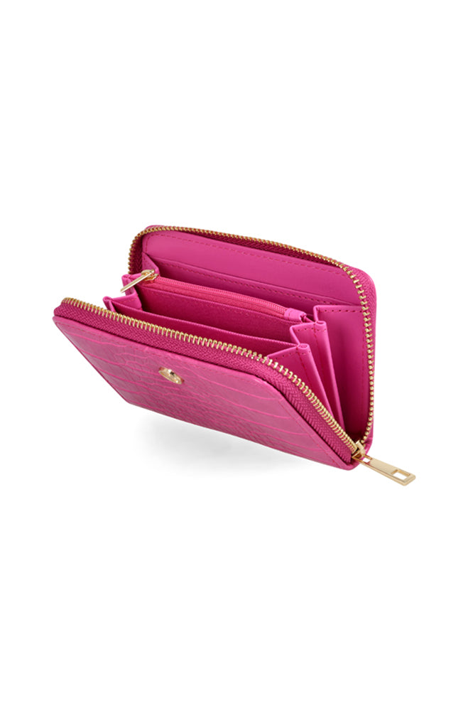 SABRINA CROC ZIP AROUND PURSE