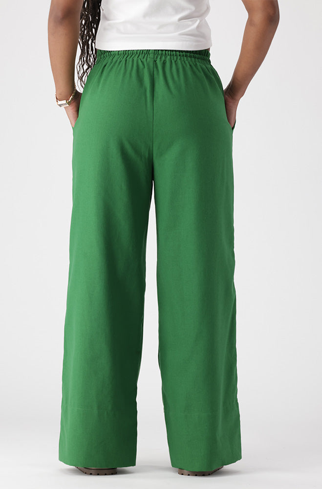 IVA LINEN BLEND WIDE LEG PANTS