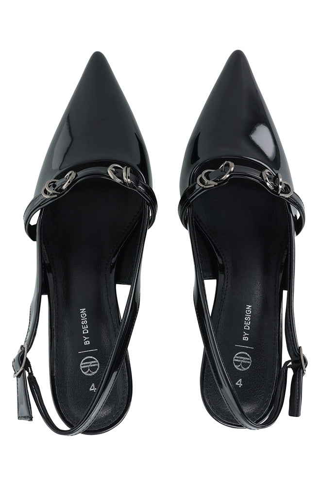 Lena patent slingback heel