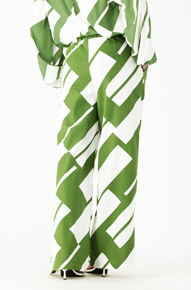 SHONA LINEN BLEND WIDE LEG PANTS