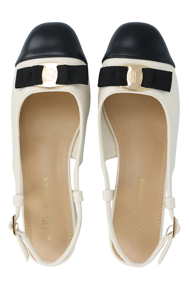 Mirisa 2-tone heel with bow detail