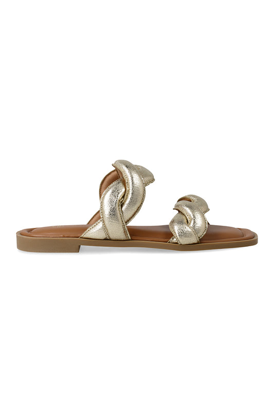 Irene gold twisted sandal