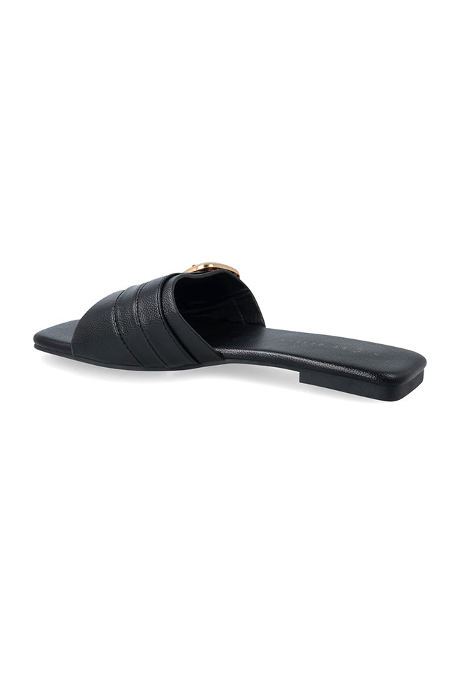 Footwear | Penelope Buckle Mule _ 161351 Black Sandals