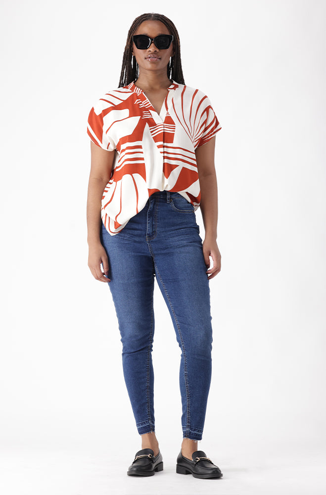 ADINA PRINTED PORTOFINO TOP