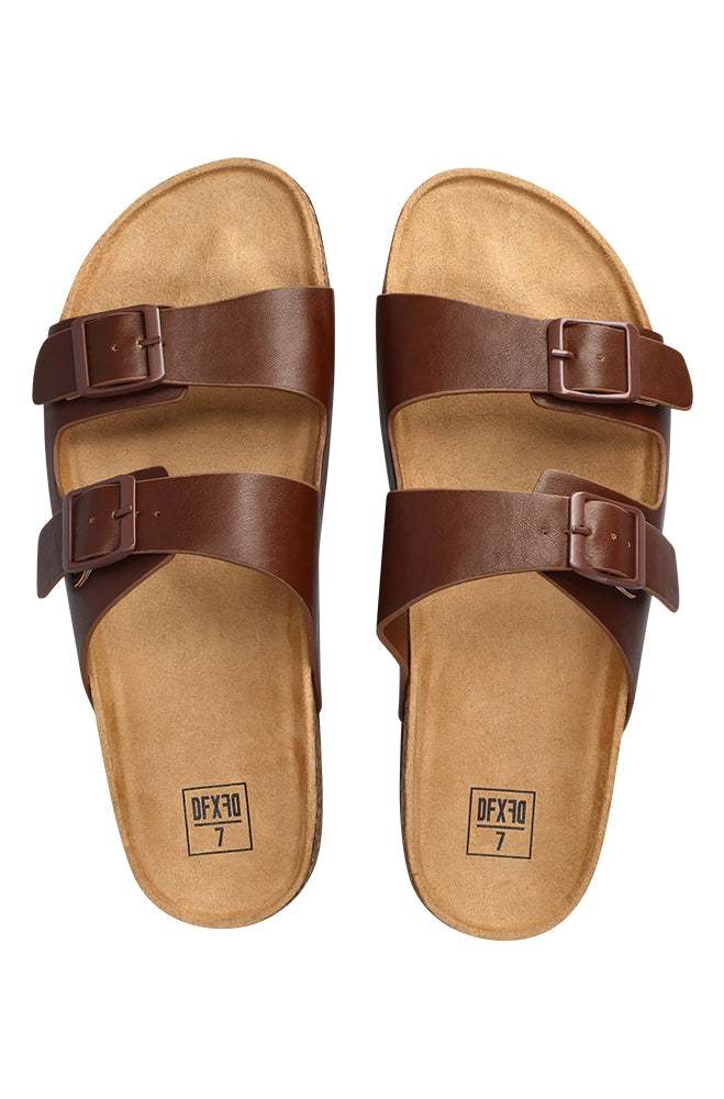 Blaine Mens cork double buckle sandal