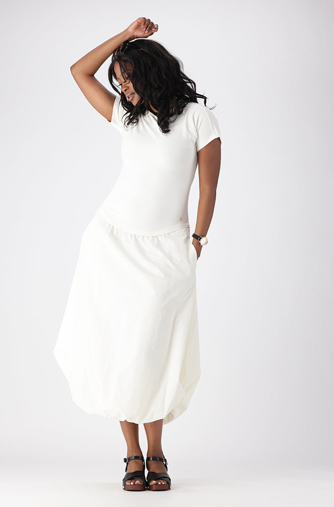 MIKA COMBO BUBBLE HEM DRESS