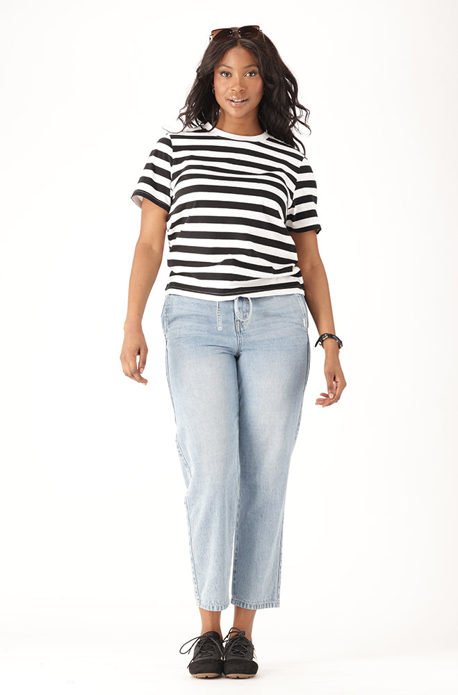 CORRIE BOXY FIT STRIPE TEE