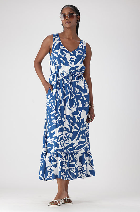 TAYLOR TIERED SLEEVELESS DRESS