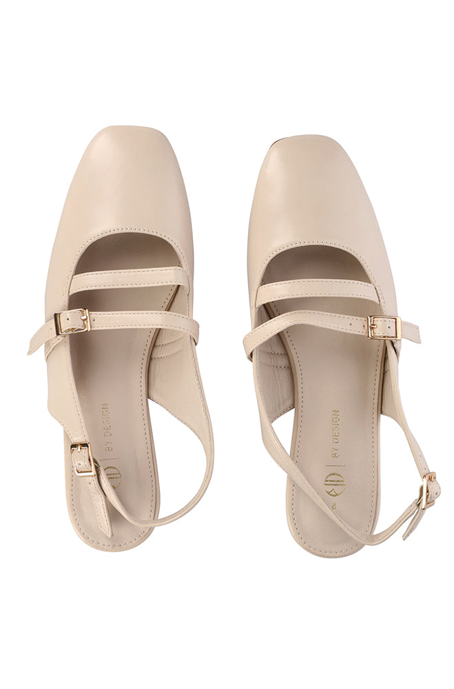 Zoe double band sling back