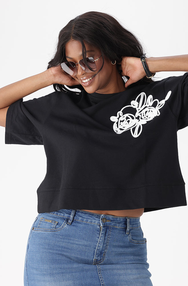 CARINA BOXY FLOWER PRINT TEE